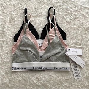 Calvin Klein Modern Cotton Triangle Bralette Set